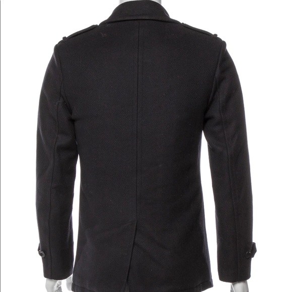 Theory Double-Breasted Wool Pea Coat - Picture 4 of 7